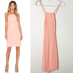 Lovers + Friends Nina Midi Dress Peach Daiquiri S